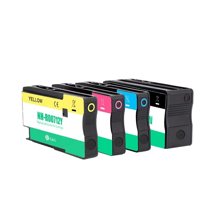 Remanufactured 712XL 712 XL HP712 HP712XL Color Inkjet Ink Cartridge For HP Designjet T650 T250 T210 T230 Printer
