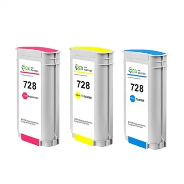 130ML 728 cartuchos de tinta compatíveis para HP DesignJet T730 T830