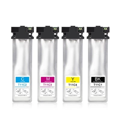 60ml/pc t11c 1- saco de tinta pigmentos T11c4 com chip único para a impressora Epson Workforce Pro WF-C5890DWF WF-C5390DWF
